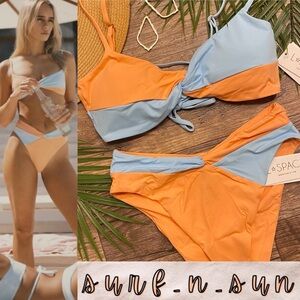 L*Space Colorblock Ringo Twist Bikini Top | Nancy Lee Bitsy Bottom